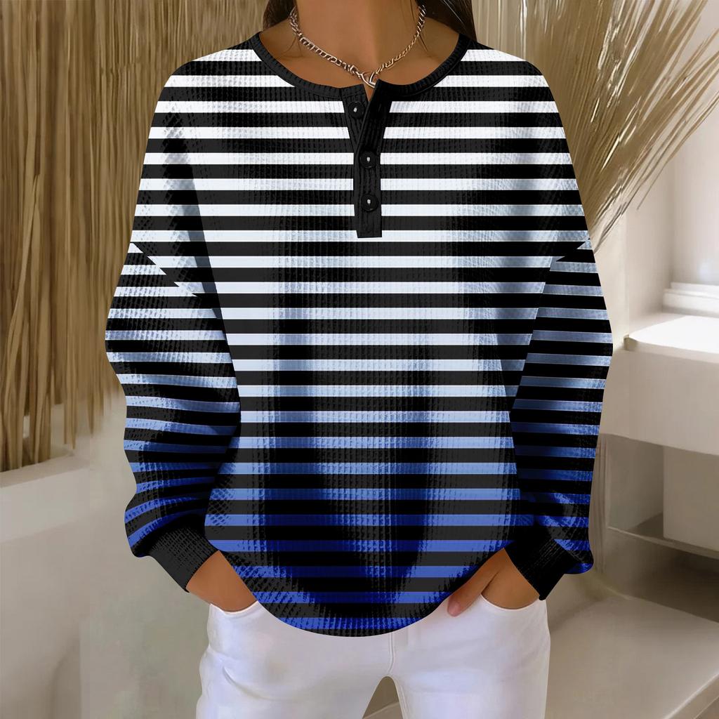 Women's Casual Shirts Long Sleeve Tops Button Up V Neck Loose Knit Fall Favorites For Women