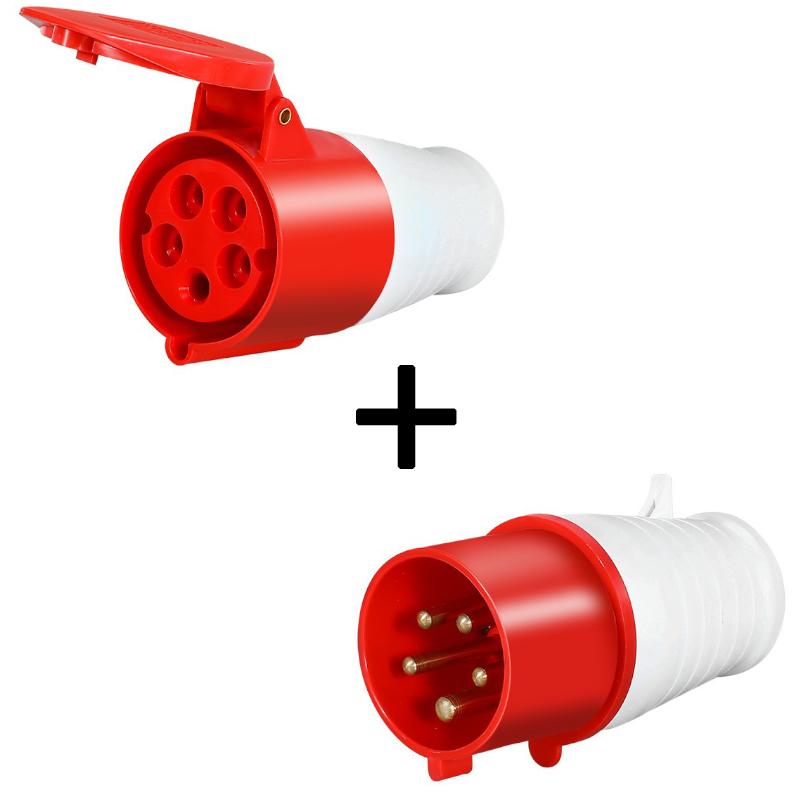 3/4/5PIN Car Connection Plug Adapter Main Plug Hook Up Site Adapter Mains Hook Up Site Socket Adapter 16A Caravan Motorhome