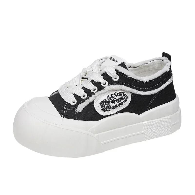 

Модные кроссовки для женщин на шнуровке с толстой подошвой, женская обувь для улицы на платформе 2024 года, новая удобная износостойкая женская обувь для улицы 40 чёрный