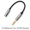 HIFI 4.4MM Balanced Headphone Adapter Audio Cable Accessory Part Component 4.4 XLR 4 Pin Male To Female Angle