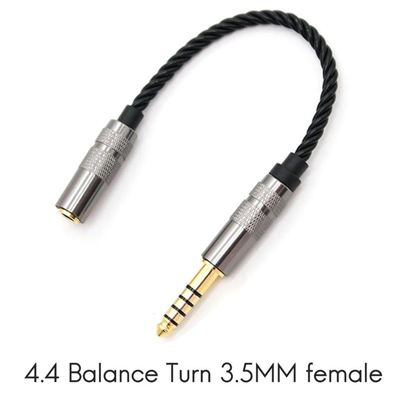 HIFI 4.4MM Balanced Headphone Adapter Audio Cable Accessory Part Component 4.4 XLR 4 Pin Male To Female Angle
