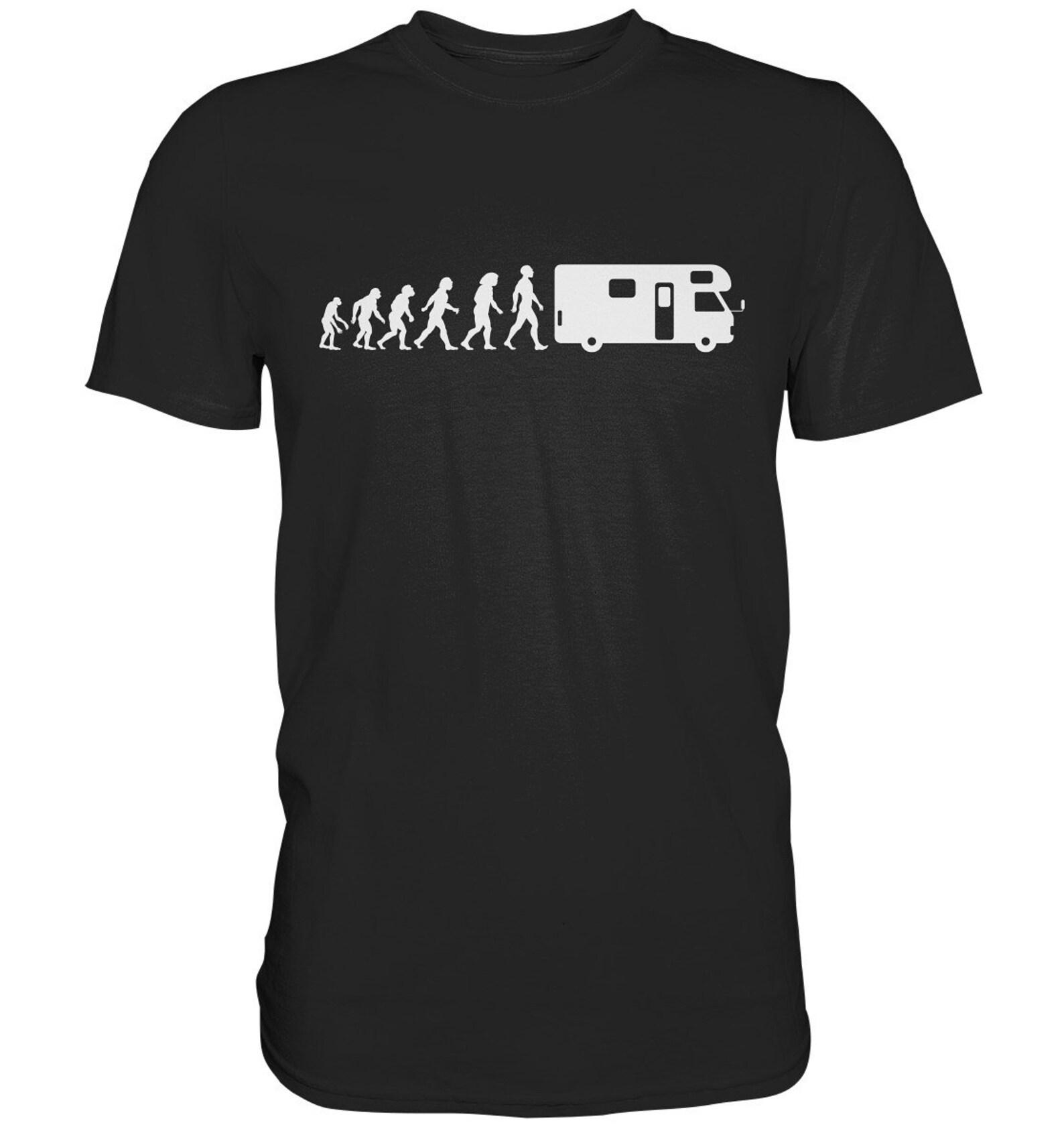 Camping Evolution Motorhome Camping Travel Caravan T-Shirt - Premium Shirt 4XL
