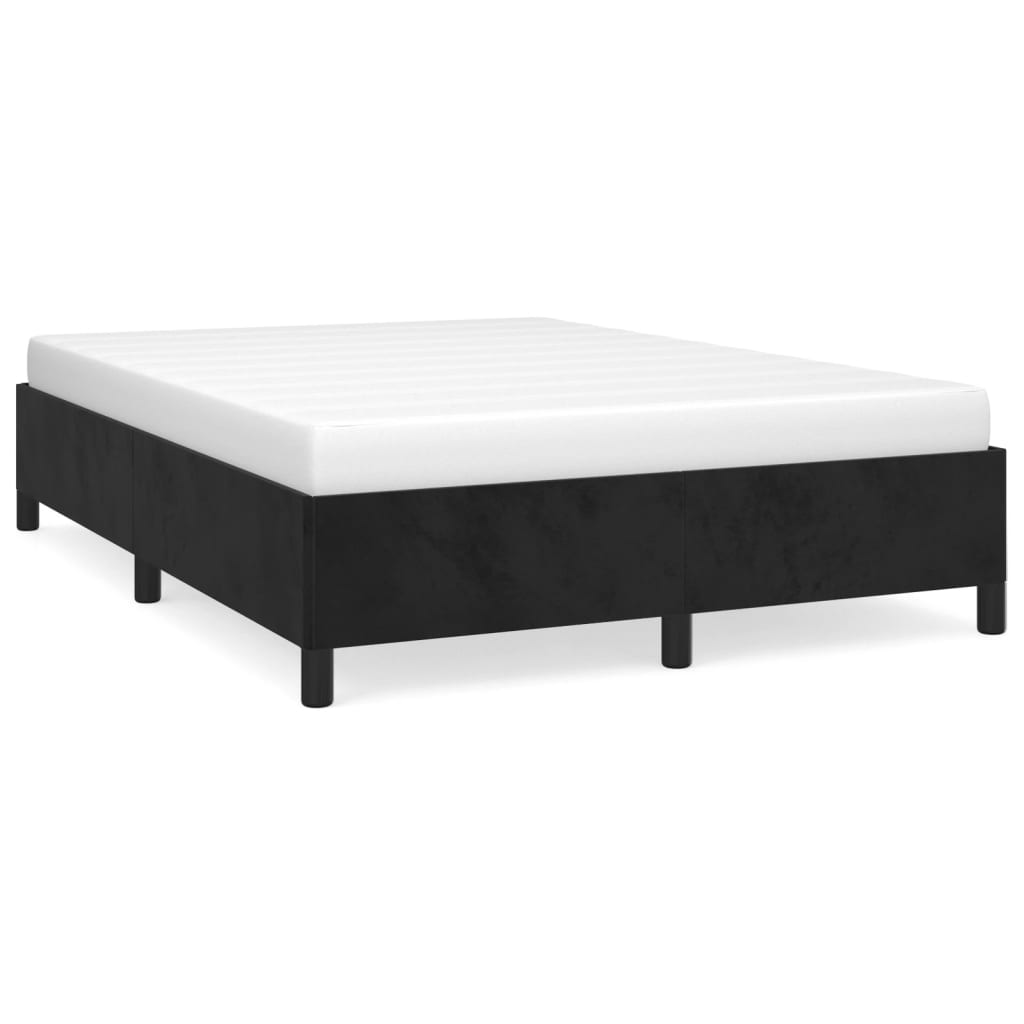 Vidaxl Struttura Letto Senza Materasso, Nera, 140X200 Cm, Velluto
