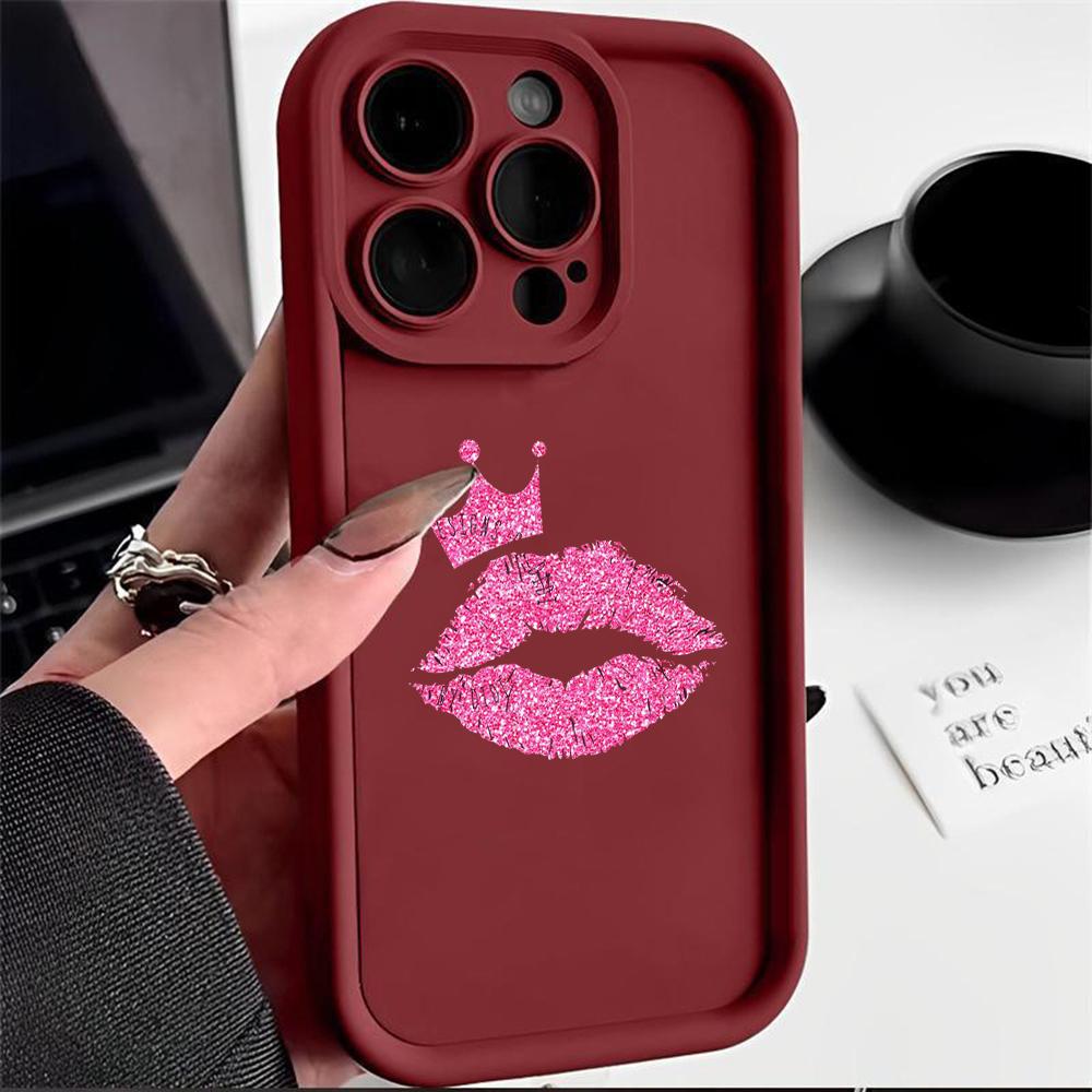 LZ20 Lips Kiss Design Silicone Phone Case for Infinix Smart 9 Hot 40i Tecno Camon 20 Pro Moto G22 G30 OnePlus Google Pixel 9 Shockproof Back Cover