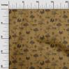 oneOone Cotton Poplin Brown Fabric Tropical Leaf Diy Clothing Quilting Fabric Print Fabric By Yard 42 Inch