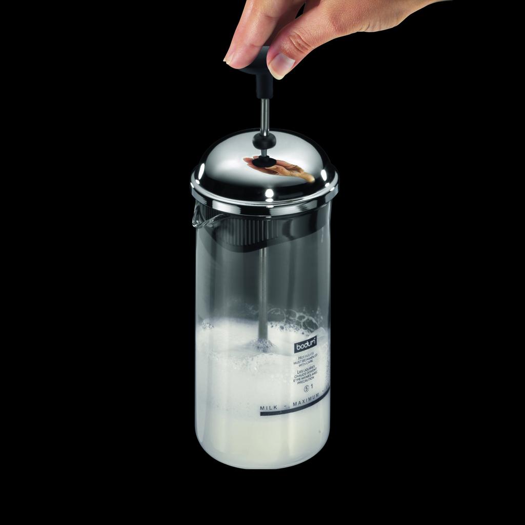 BODUM CHAMBORD Milk Frother with Stainless Steel Lid, 80ml [Authentic] 1963-01
