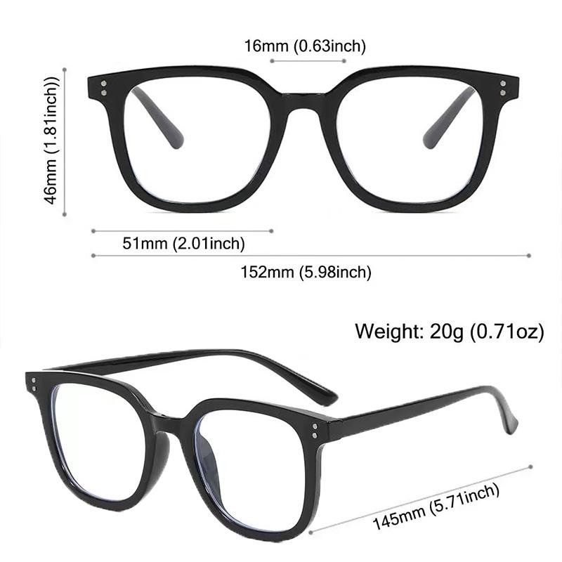 Anti-blue Light Glasses Simple Square Eyewear Women Men Daily Commute Eyeglasses Blue Light Blocking Man Lady Computer Eyeglas