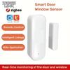 1-3pcs ZigBee Door Sensor Smart Home Window Entry Detector Tuya Smart Home Alarm System Voice Control Magnetic Security Sensor