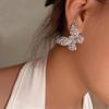 Luxurious Butterfly Diamond Crystal Stud Earrings - S925 Silver for Women, Brides & Banquets