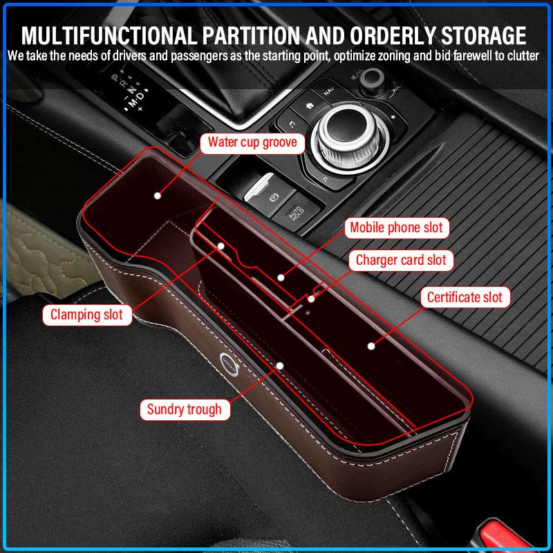 Car Seat Gap Organizer Multifunction Storage Box Cup Pocket For Volvo XC90 XC60 XC70 XC40 V90 V60 V40 C70 C30 S80