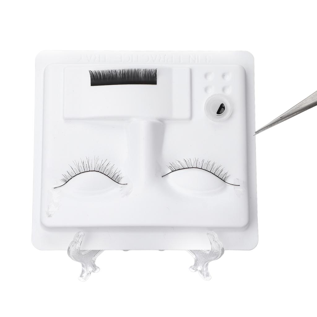 10pcs Professional 3 in 1 Eyelash Extension Training Board Holder Set Eyelash Extension Training Tool