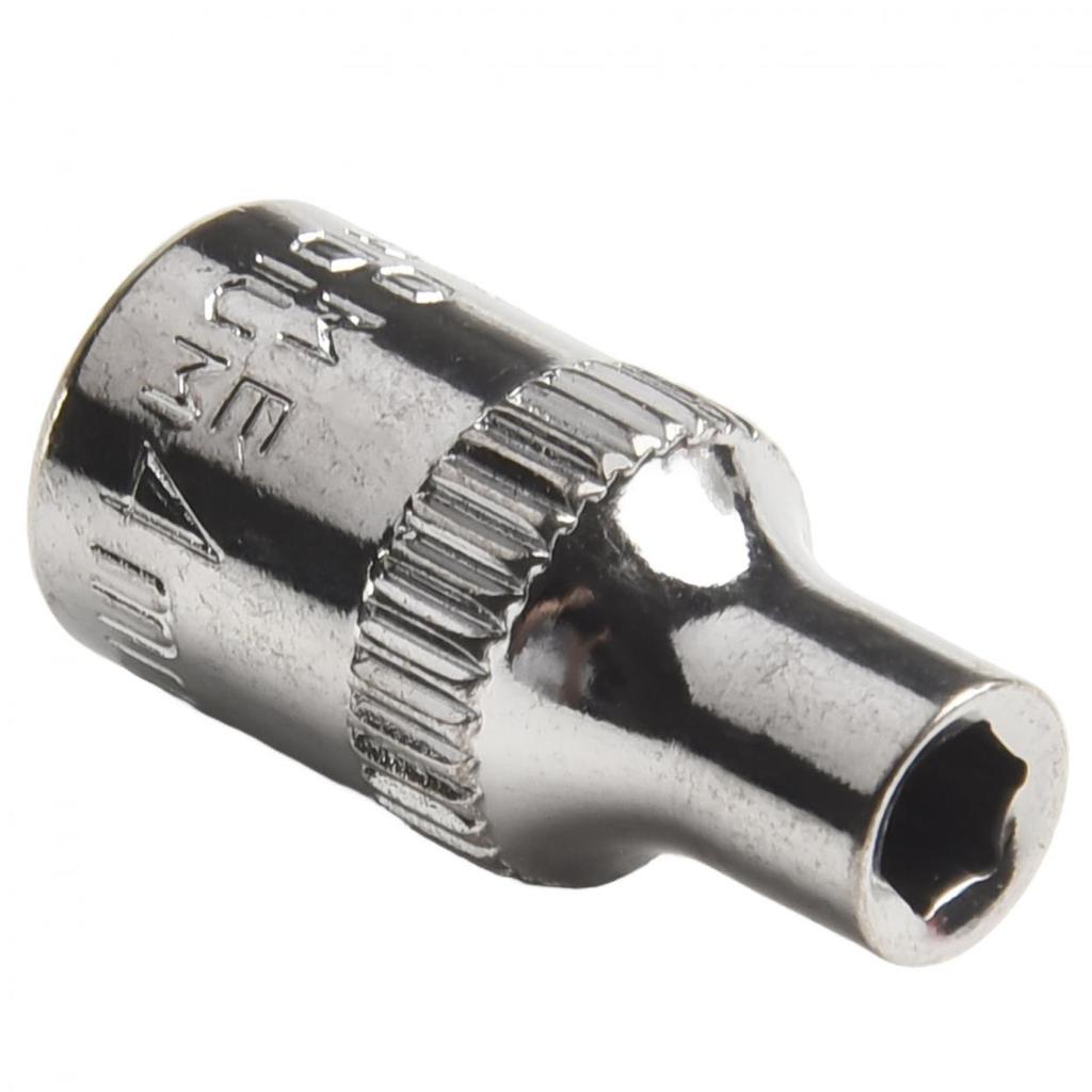 Socket Hexagons Sleeve 1/4in 1pc 4-14mm Chrome Vanadium Steel