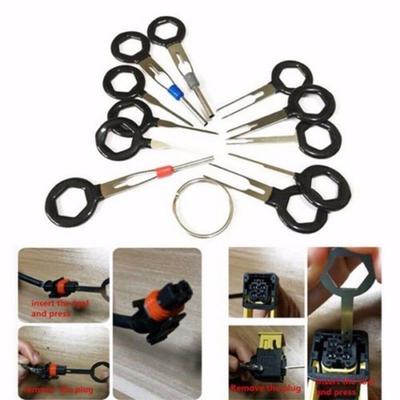 11Pcs Terminals Removal Key Tool Electrical Wiring Crimp Connector Pin Extractor