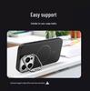 Apple 16 Case: Invisible Lens Stand, iPhone 17 Compatible, Thin Magnetic Frosted Ring Protective Cover.