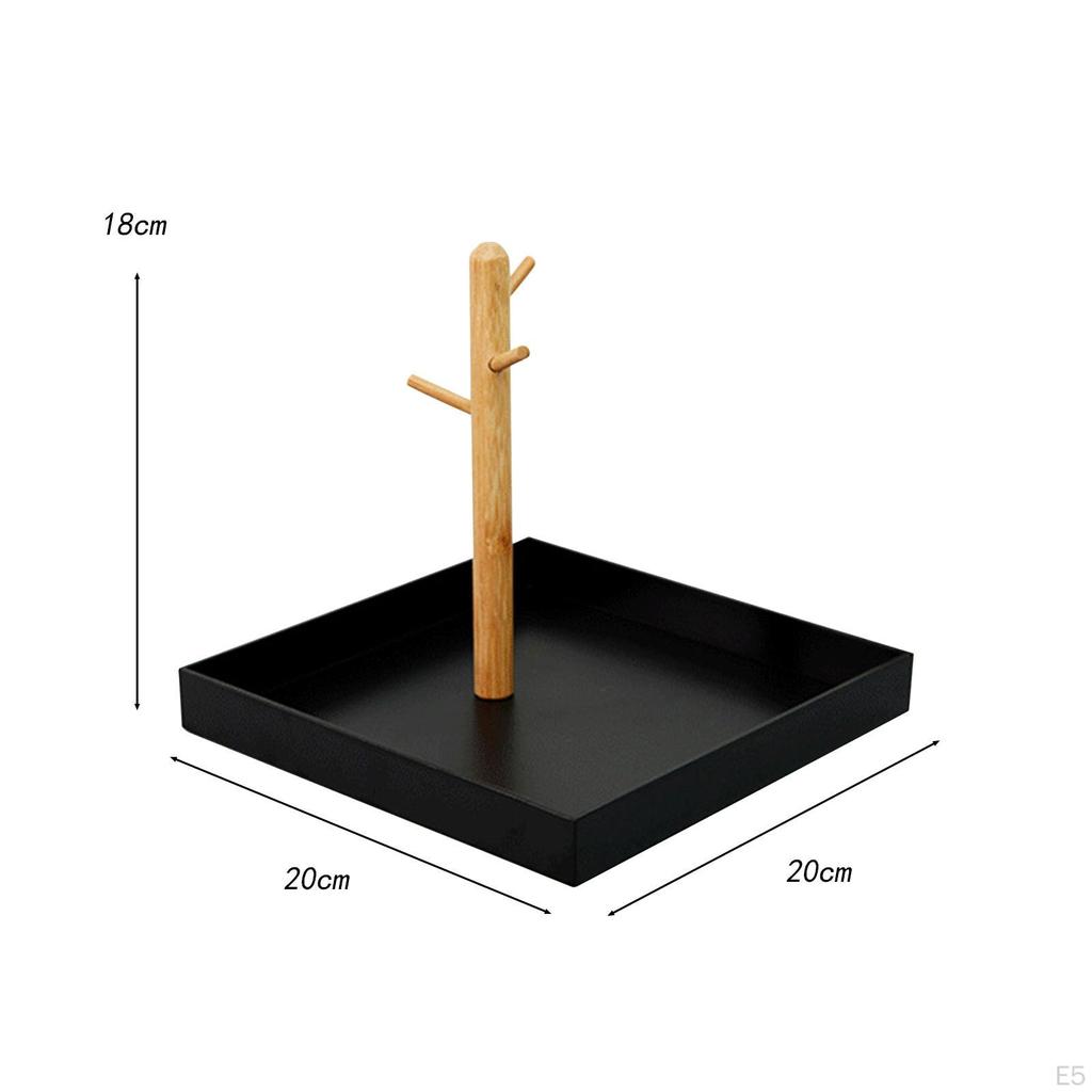 3 Tier Entryway Hanging Organizer Key Rack Jewelry Tray Bracelet Storage Hooks