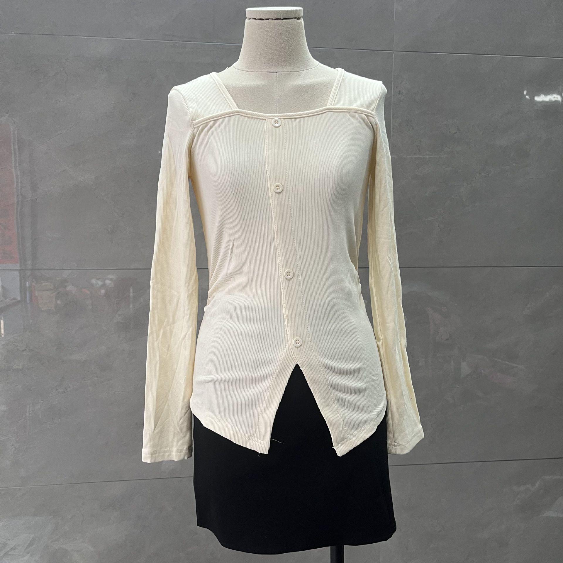 

Женский приталенный вязаный кардиган с квадратным вырезом - Длинный рукав, Универсальный, Темпераментная верхняя одежда для осени/зимы L - Recommended for ~115 lbs