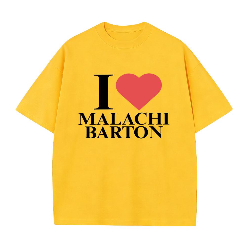 I Love Malachi Barton Tour 2026 Tshirt Unisexs Women Fashion Vintage Tshirts Unisex 100 Cotton Oversized Short Sleeve T Shirts