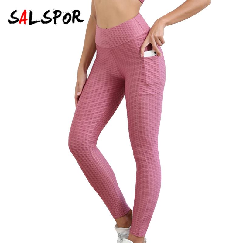 

Женские однотонные жаккардовые спортивные леггинсы с высокой талией и пузырьками для йоги, брюки