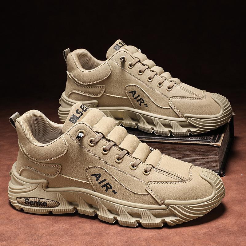Spring and Autumn Men's Simple Solid Color Outdoor Casual Shoes Youth Non-slip Wear-resistant Sports Men's Shoes Labor Insurance Shoes