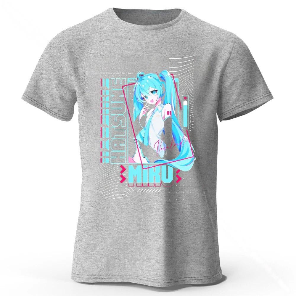 Japanese Virtual Idol Hatsune Miku High Quality Cotton Tshirt for MenWomen Daily Fashion Casual Comfort Large Short Sleeve