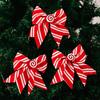 Christmas Bows,Large Wreaths Bows For Tree Gift Wrapping Garland,Christmas Decoration Holiday Crafts Xmas Tree Ribbon Ornaments