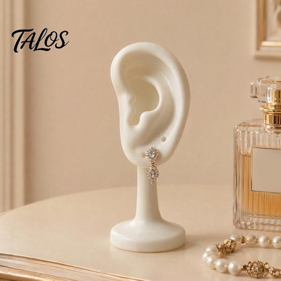 White Earring Stand Human Ear Holder, Shaped Jewelry Stand, Storage Organizer Organizer, Display for Home Dresser Store Counter Use