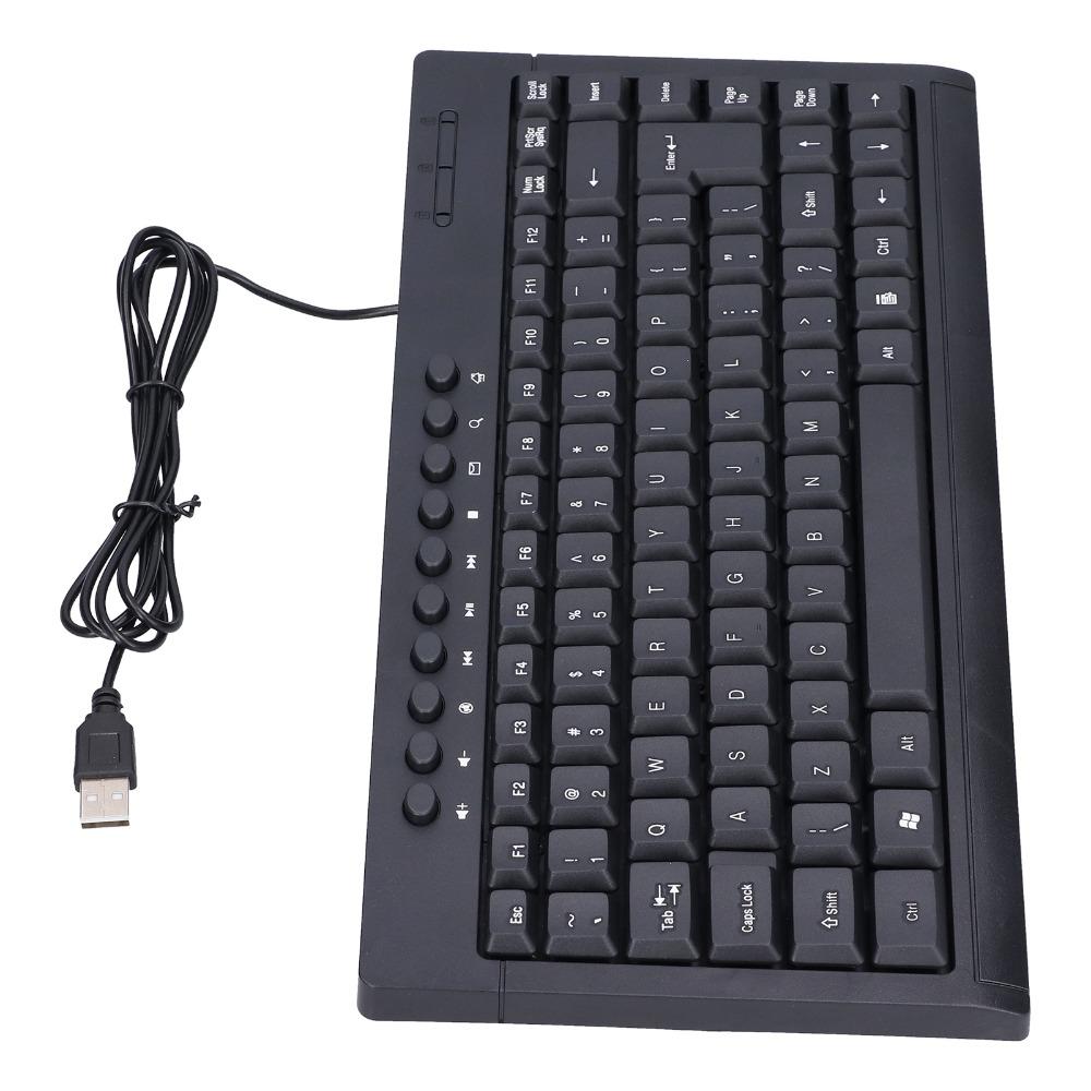 87 Keys Mini Keyboard Ultra-Thin Mechanical Keyboard Small Size Wired Keyboard  Home Office