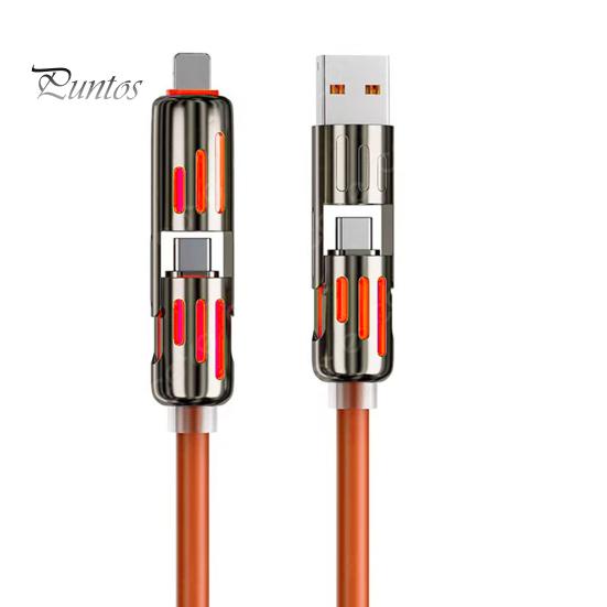 Fast Charging Data Cable 240W Thickened Silicone Charging Cable Multi-Protocol Data Transfer Cable for IPhone Tablets