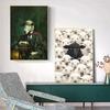 Sheep Black Sheep White Sheep With Bow Tie Posters and Prints Canvas Painting Wall Art Pictures Home Room Modern Travel Decor