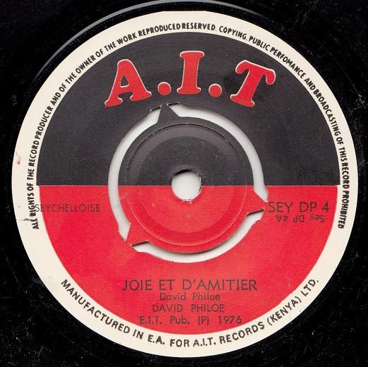 

7inch Record DAVID PHILOE - Joie Et D Amitier SEYDP4 A.I.T. Records 1976 Folk Used