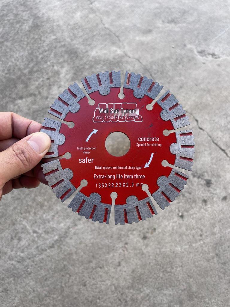 Diamond Cutting Disc for Wall Slotting & Concrete Grooving - Ideal for Stone, Marble, Renovation, Water & Electricity Projects