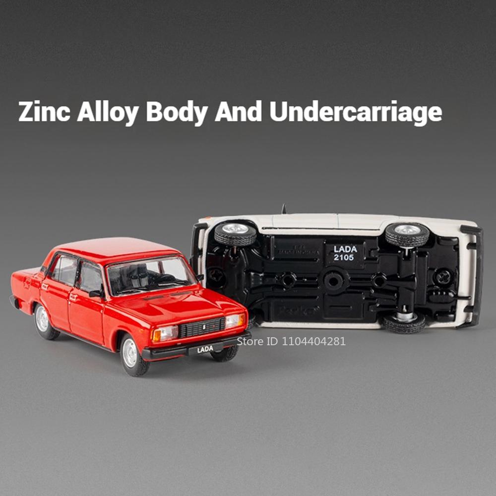1:64 GAZ-12ZIM LADA 2101 2105 Diecast Alloy ZIS-110 Models Series Toys Car Metal Body Four Wheel Suspension Miniature Kids Gifts