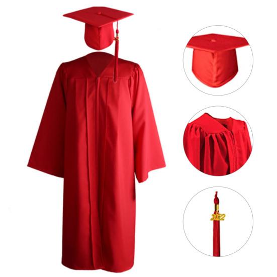 Solid Color Tassel Academic Hat Set 