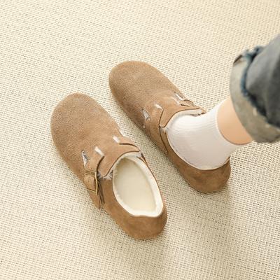 Retro Women's Winter Velvet New Inner Height-increasing Thick-soled Fluffy Shoes Single Shoes Soft-soled Doudou Shoes