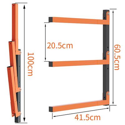 Wall-Mounted Heavy-Duty Folding Firewood Rack with Multi-Layer Shelving