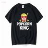 Popcorn King Machine Movie Snack Maker T Shirt Men vintage Washed Comfortable graphic Top For Everyday Wear Stretched Unisex