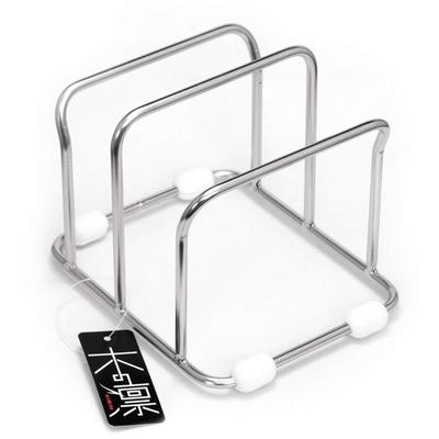 Kirin Cutting Board Stand, Stainless Steel, for Extra Thick Cutting Boards, Holds 2 Boards