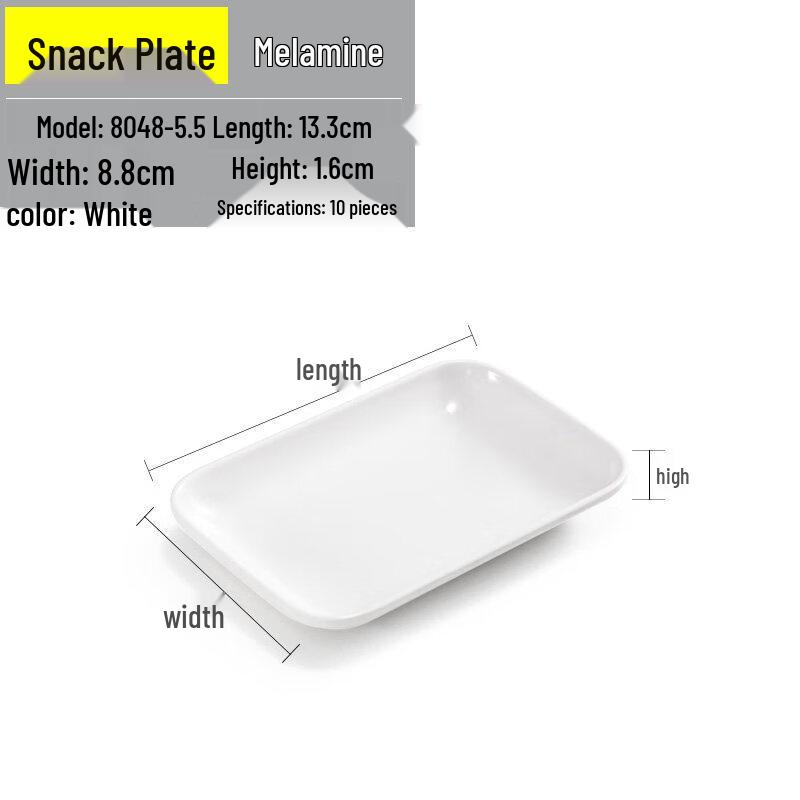 Melamine Three-Compartment Snack Dish