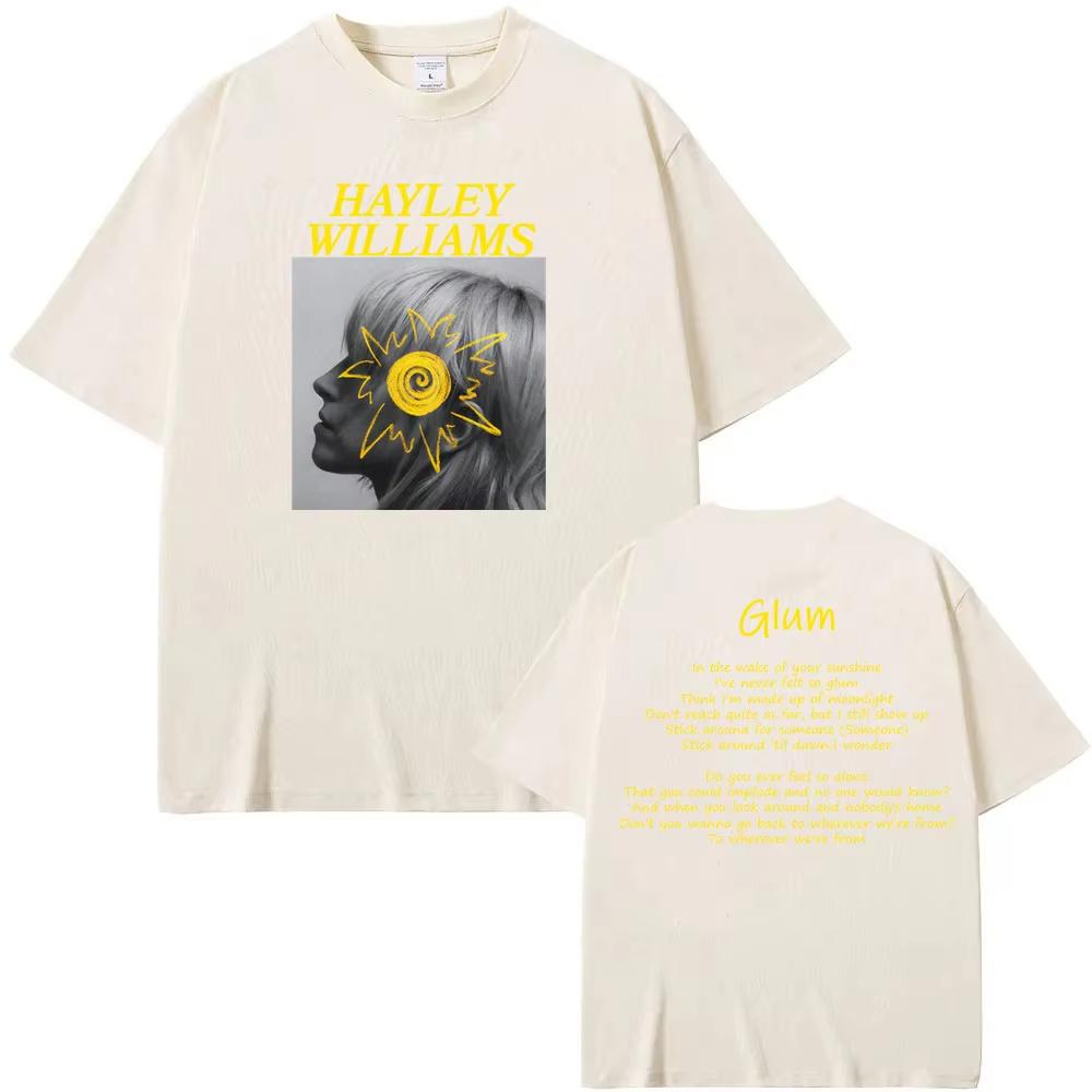 

2025 Hayley William Glum 2025newT-Shir Unisex Summer Harajuku Tee-shirt Sleeve Womenmen Casual 100%cottonTshirt Round Neck Music 4XL