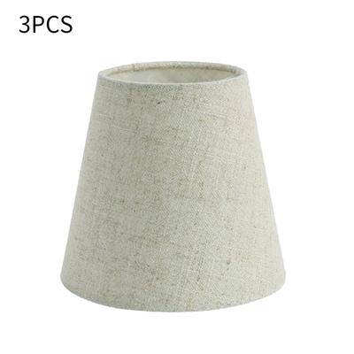 3 Pièces Abats-jour Beige Tissu Artisanat Abat-jour Bulle pour Lampe de Table Sol Suspension