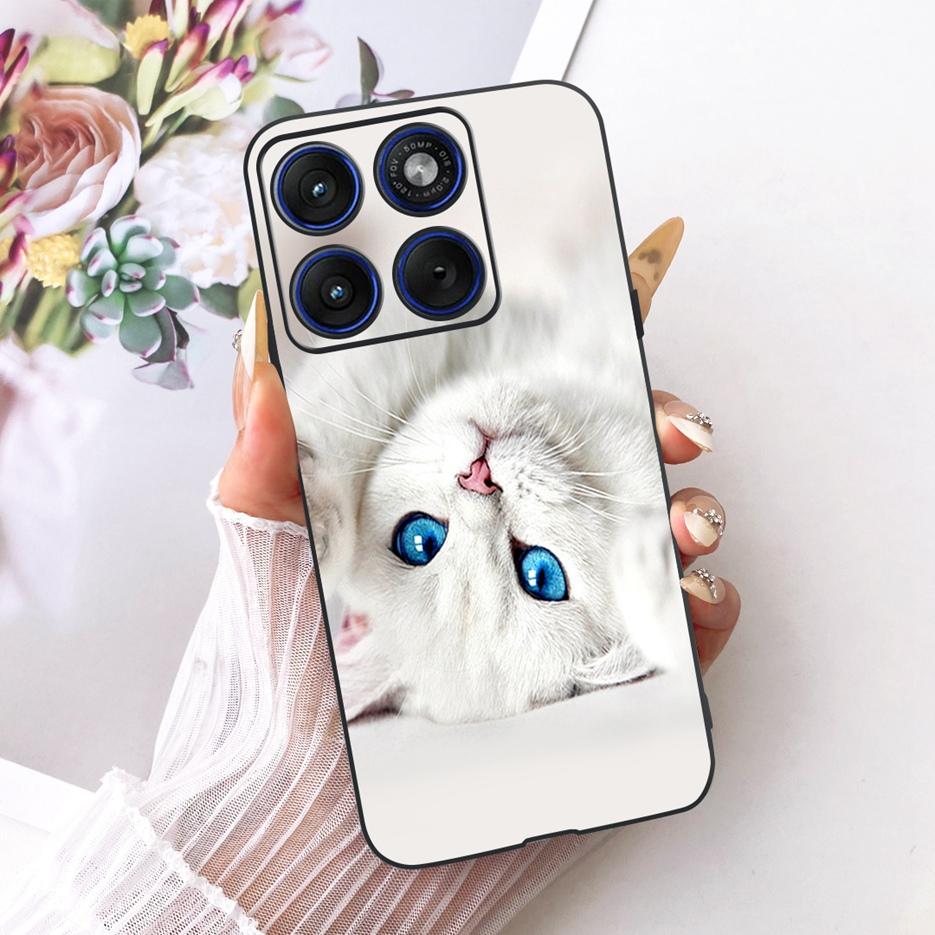 For Motorola Edge 70 Case XT2601-2 Cute Cat Peacock Painted Cover Soft Silicone Case For Motorola Edge 70 Fusion Edge70 5G Shell