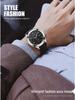 HELEI Men's Quartz Leather Watch - Waterproof, Three-Hand, Single Calendar