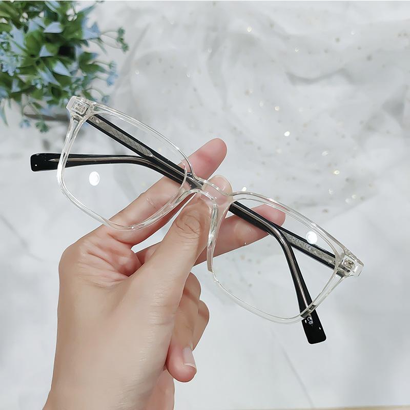 Kann mit Myopie Quadratisch Klassisch Flachspiegel Blaulichtschutz Einfach Dekorativ Kleiner Rahmen TR90 Einsatz Brillenrahmen Ultraleicht