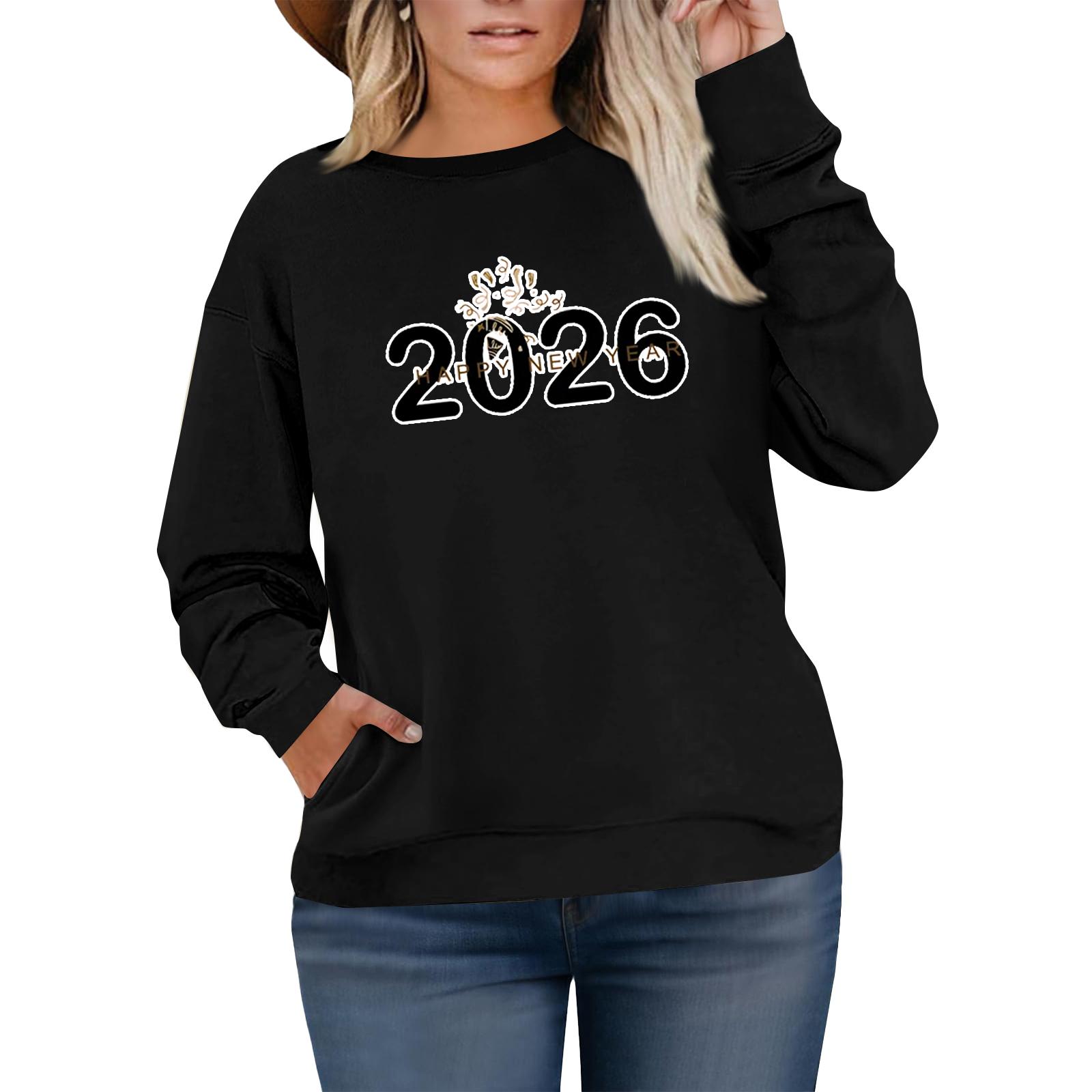 

Women s Fashionable Casual Plus-Size Long Sleeve Pullover Printed Sweatshirt XXL