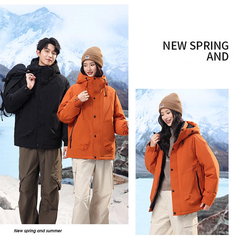 Men's Winter Waterproof Mountaineering Down Jacket - Unisex Casual Light Luxury Outdoor Wear