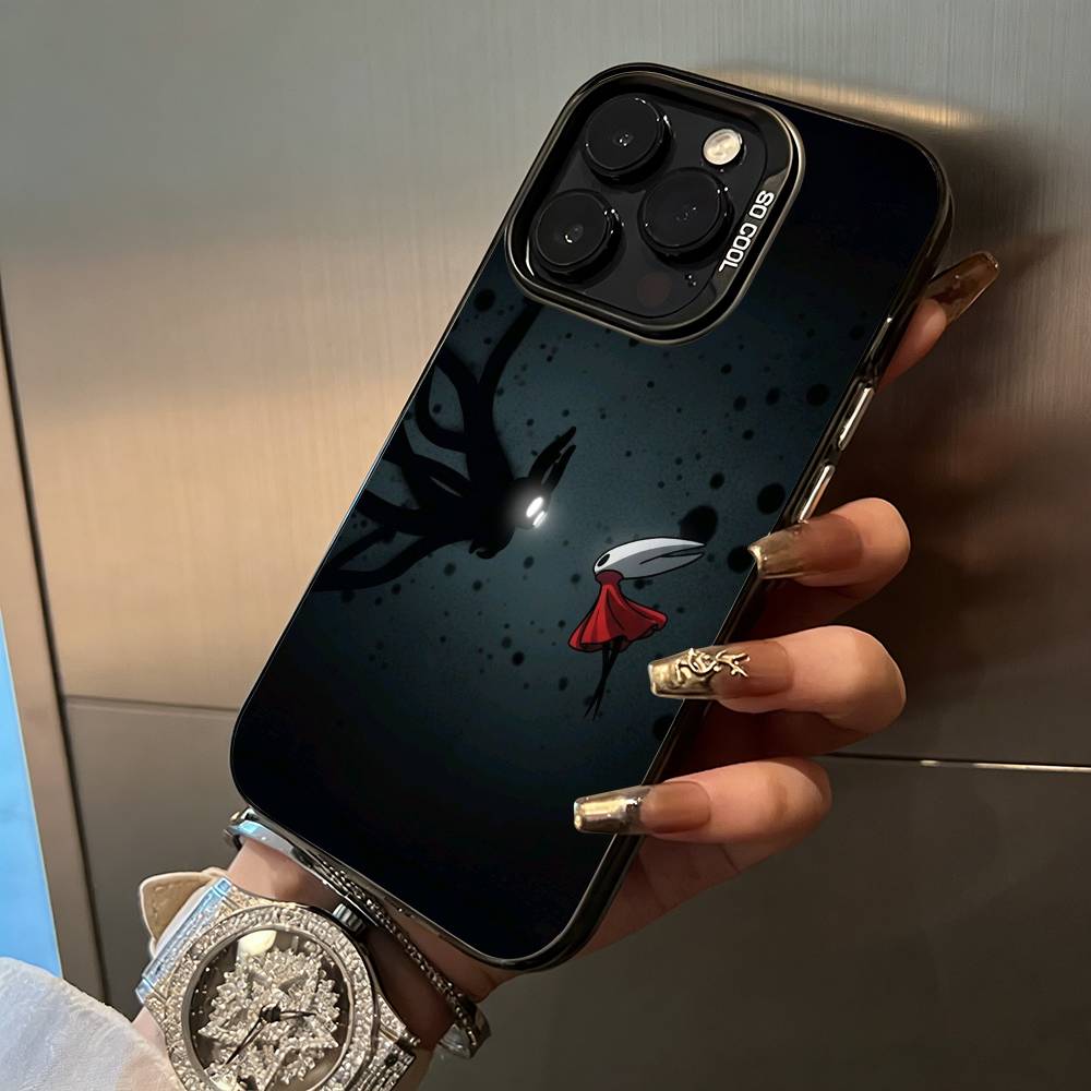 H-Hollow- K-Knight -S-Silksong Phone Case For IPhone17  16 11 12 13 14 15 16 Pro Max Plus Cover Colored Silver Funda Bumber