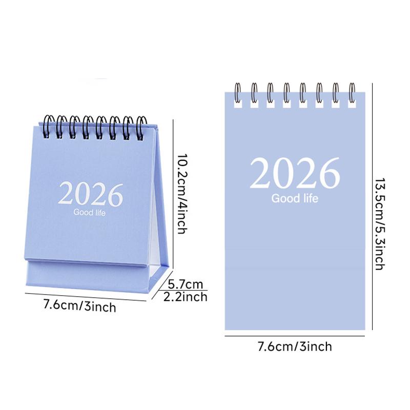 WTEMPO 2026 DIY Printed Calendars Home/Office/Classroom Desktop Decoration Multi Functional Memo Plan Schedule Self Discipline Check In Calendars