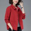 Women's Lightweight Short Outerwear Casual Slimming Shirt-Style Jacket for Middle-Aged Moms in Spring and Autumn