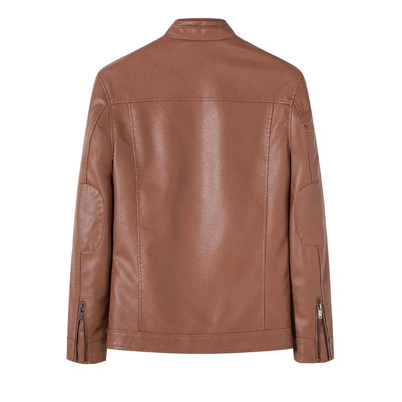 Men's Korean Style Warm Leather Jacket - Autumn & Winter Casual Fashion with Plus Velvet