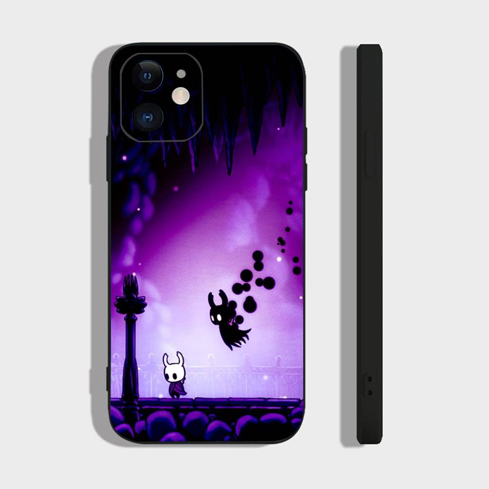 Die H-Hollow K-Knight Abenteuer-Spiel Handyhülle Für IPhone 17 Air 16 15 14 13 Pro Max 11 12 Schwarze Silikonhülle
